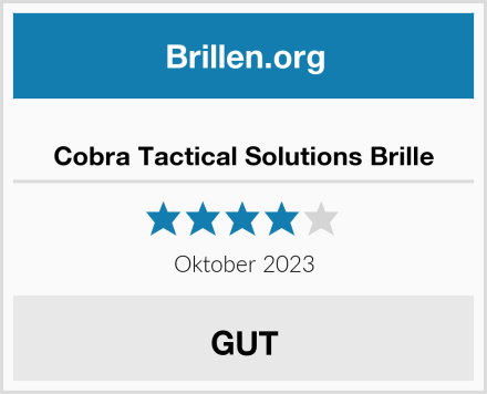 Cobra Tactical Solutions Brille Test