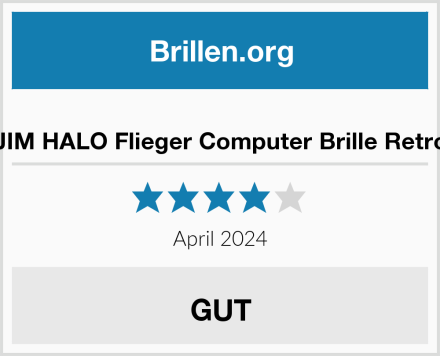  JIM HALO Flieger Computer Brille Retro Test