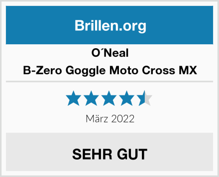 O'Neal B-Zero Goggle Moto Cross MX Test