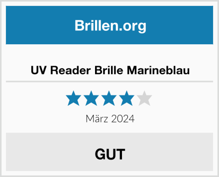  UV Reader Brille Marineblau Test