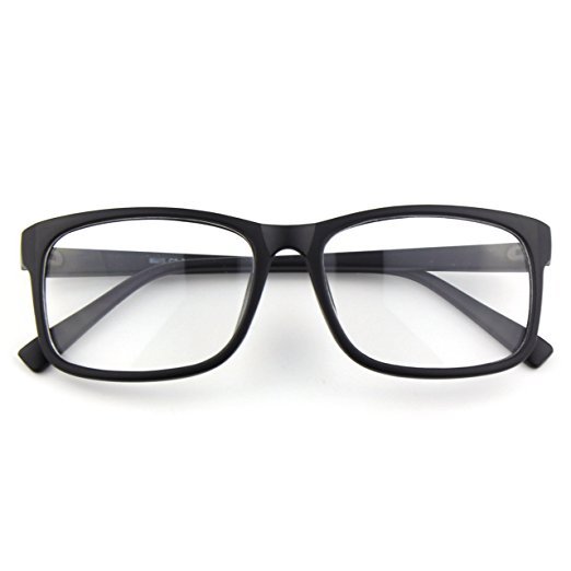 one size schwarz Unisex Klassisch Fashion Kunststoff Brille Rahmen Ohne Stärke