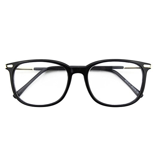 Nerd Brille klassisch medium Hipster Style schwarz matt leo Damen und Herren 131