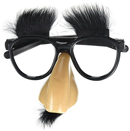 Brille mit Nase und Bart Groucho Nasenbrille Scherzbrille Maskerade Spaßbrille 